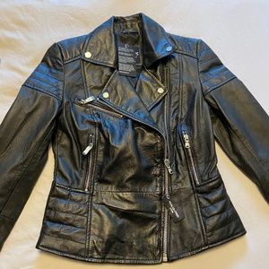 Barney’s Leather Moro jacket NWT